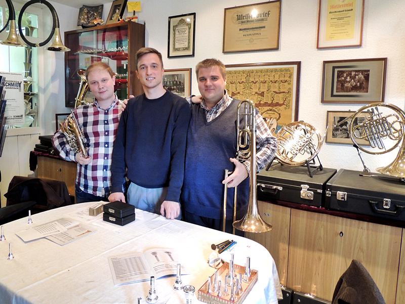 Posaunist Alexander Polozov und Hornist Alexey Furukin