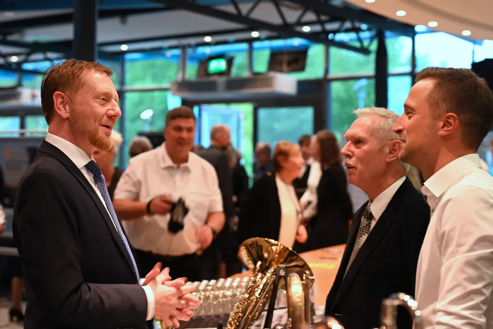 Ministerpräsident Kretschmer an unserem Stand