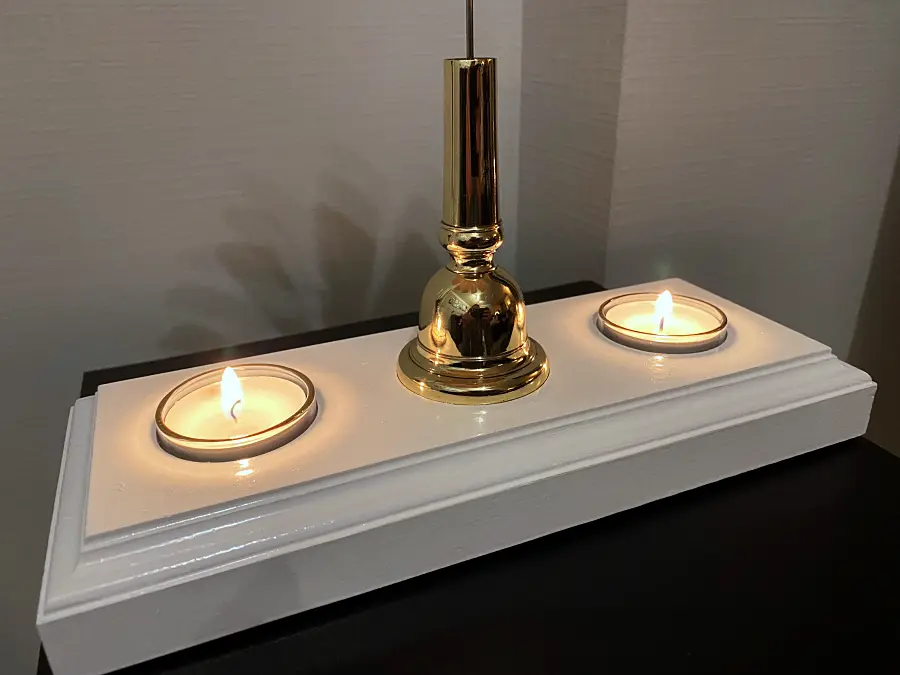 Detailansicht Mundstückpyramide für Teelichte - Modell 1